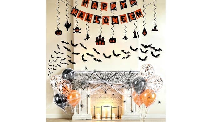 99Pcs Halloween Decorations Indoor Set, Fireplace Scarf for Party Decor thumbnail 2
