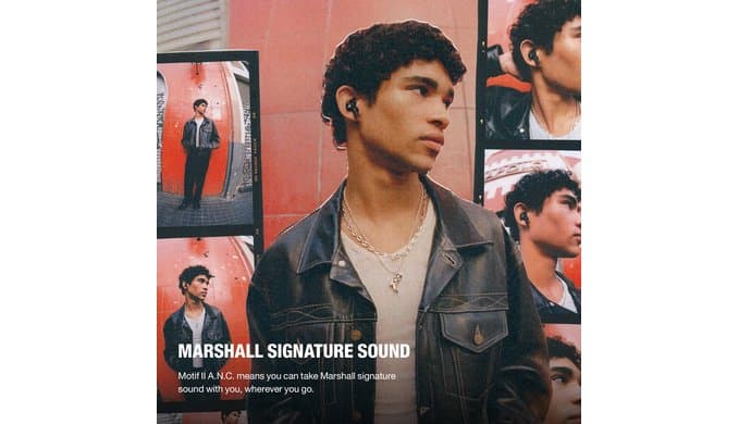 Marshall Motif II True Wireless Active Noise-Canceling Earbuds Headphones, Black thumbnail 2