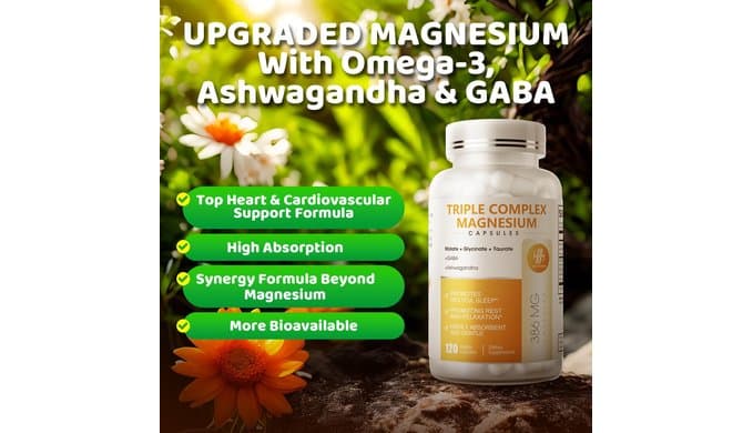 Triple Magnesium Complex for Sleep & Clam Support, 240 Count thumbnail 4
