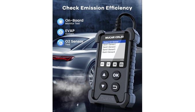 MUCAR CDL20 Universal OBD2 Scanner, Check Engine Car Code Reader with Full OBD2 Functions, Vehicle Info/MIL/EVAP/Freeze Frame/DTC Library, Diagnostic Scan Tool for All OBD II & EOBD Cars After 1996 thumbnail 4