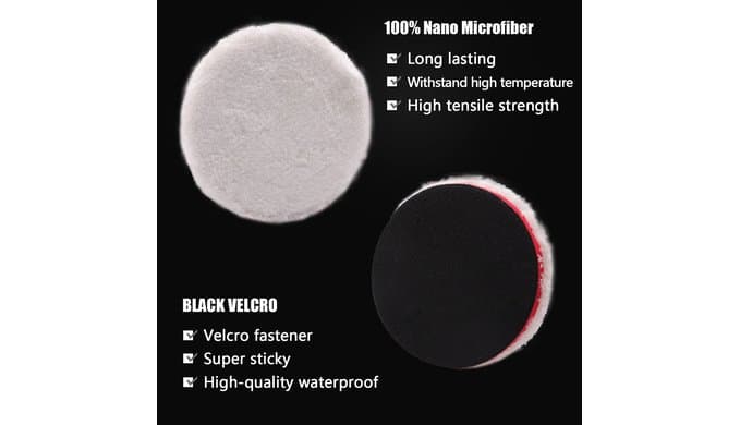 Buffing Polishing Pads, 7Pcs 7"(180mm) Waffle Foam Buffing Pads Polishing Pads Wool Pad Kit for 7Inch Backing Plate RO/DA/GA Car Polisher Boat Compounding, Polishing and Waxing thumbnail 4