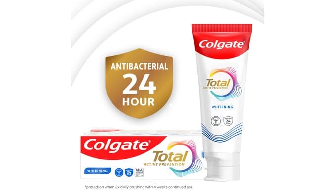 Colgate Total Whitening Fluoride Toothpaste, Mint, 2 Pack, 5.1 oz thumbnail 5