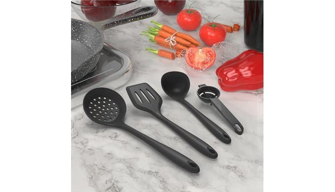 AOTHOD Silicone Cooking Utensils Set - 446°F Heat Resistant Kitchen Utensils,Turner Tongs,Spatula,Spoon,Brush,Whisk,Kitchen Utensil Gadgets Tools Set for Nonstick Cookware,Dishwasher Safe (BPA Free) thumbnail 2