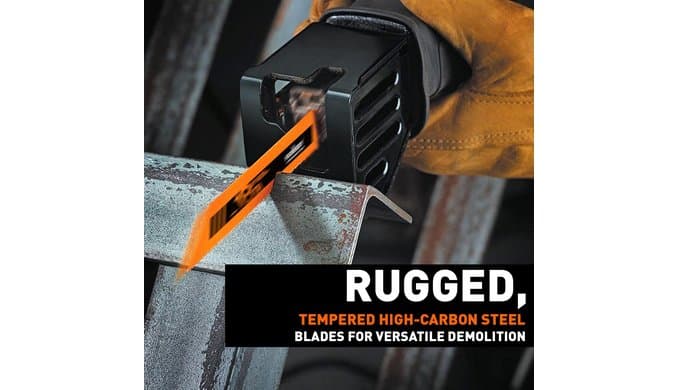 HORUSDY 10-Piece Reciprocating Saw Blades Set - Professional Sawzall Blades for Wood, Metal, Drywall & Plastic - High Carbon Steel Pruning Saw Blades - Compatible with DeWalt, Milwaukee & More thumbnail 4