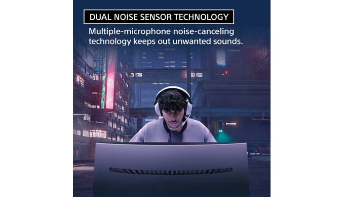 Sony INZONE H9 Wireless Over-Ear Noise Cancelling Gaming Headset, Black thumbnail 3