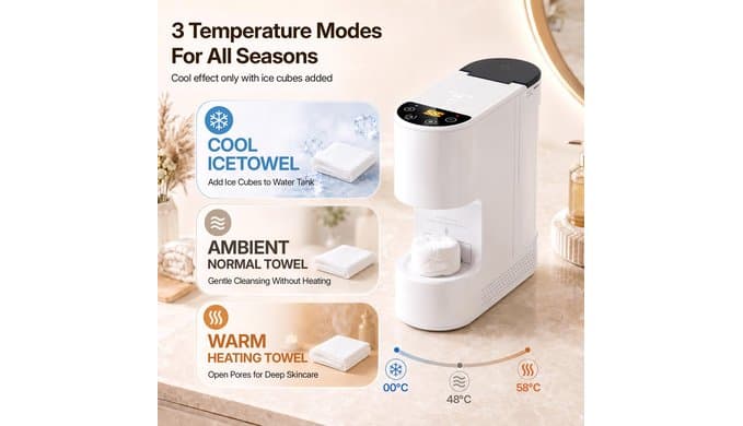 Towel Warmer for Bathroom & Spa,BEQOOL Hot Face Towel Dispenser Machine thumbnail 2