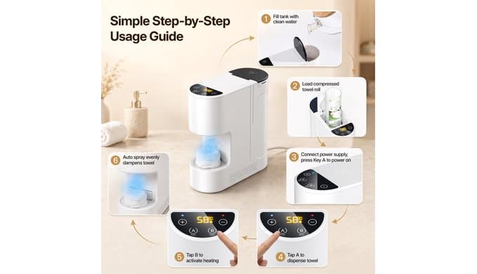Towel Warmer for Bathroom & Spa,BEQOOL Hot Face Towel Dispenser Machine thumbnail 5
