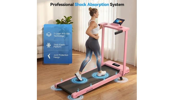 FUNMILY 3.5HP Walking Pad with Incline - Treadmill with Desk & Handle Bar thumbnail 5
