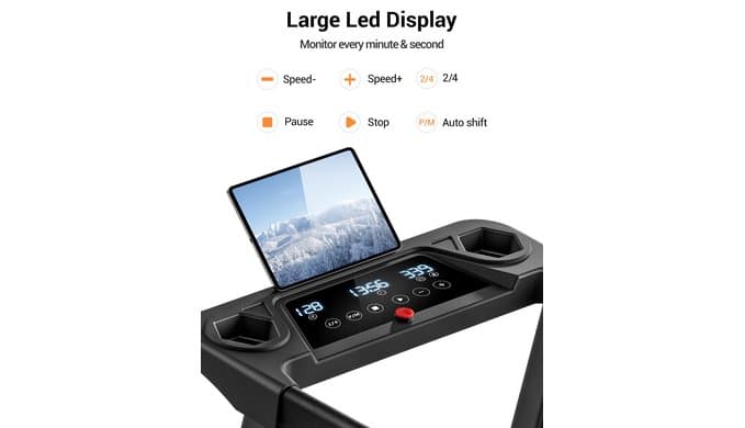 CURSOR FITNESS 15% Auto Incline Treadmills for Home, 300LBS Capacity thumbnail 4