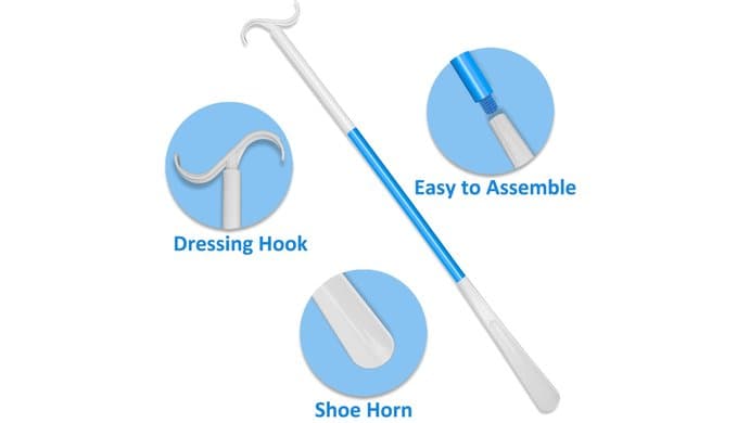 35.5 Inch Long Handled Shoe Horn, Dressing Stick, Sock Remover Aid Helper - Versatile, Adjustable Dressing Aid for Shoes, Socks, Shirts, Pants - Long Shoe Horn, Shoe Horn Long Handle for Seniors thumbnail 4