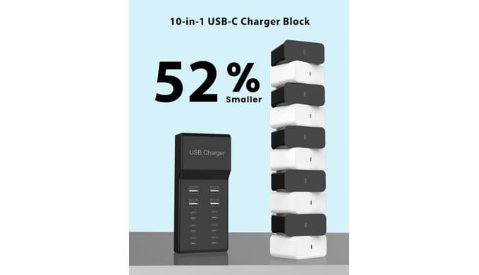 6 USB-C & 4 USB-A Port Charging Block Station Power Strip Cord Plug Hub thumbnail 3