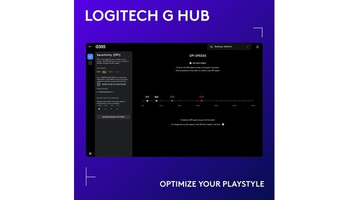 Logitech G305 Lightspeed Wireless Gaming Mouse - Black thumbnail 5