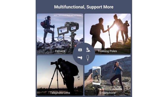 SmallRig 71"/ 180cm Aluminum Camera Ball Head Tripod & Monopod CT-10 thumbnail 5
