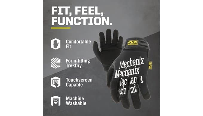 Mechanix Wear Original Touchscreen Work Gloves, X-Large, Black thumbnail 4