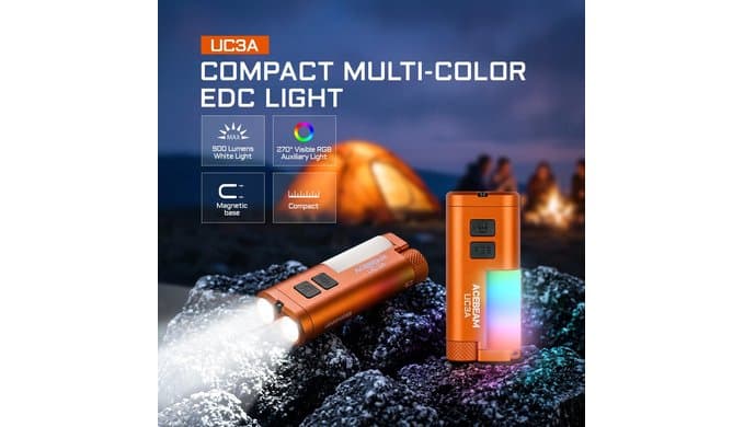 ACEBEAM UC3A EDC AAA Flashlight, 900 High Lumens Multi-Light Source Light thumbnail 2