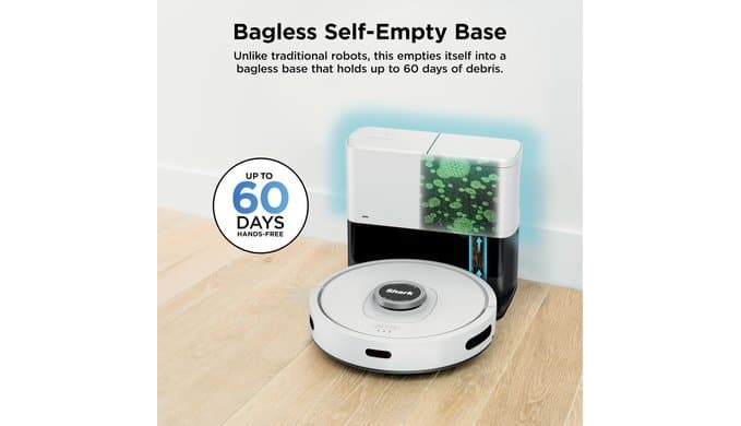 Shark AI Ultra Robot Vacuum, 60-Day Self-Emptying Base, Black, AV2511AE thumbnail 3