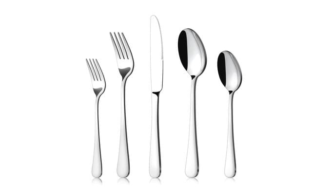 Silverware Set for 8, 40 Piece Heavy Duty 18/10 Stainless Steel Flatware Set, Mirror Polished Cutlery Utensils with Knives Forks & Spoons, Dishwasher Safe - HIKAA thumbnail 1