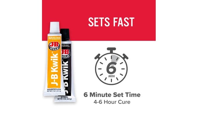 J-B Weld KwikWeld, 6 Minute Set Epoxy, Steel Reinforced Epoxy, High Strength - 2 Pack, Dark Grey (8276-2) thumbnail 2