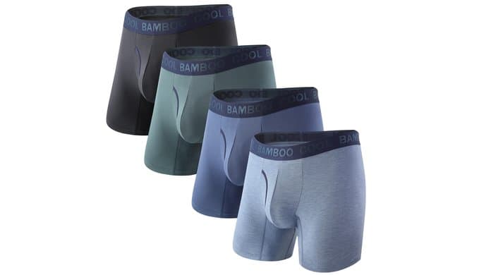 BAMBOO COOL Men's Underwear Boxer Briefs Multipack with Fly, No Ride Up thumbnail 1
