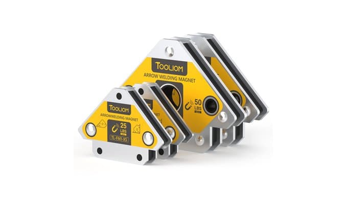 TOOLIOM Arrow Welding Magnet Set, 4-Pcs 25 lb & 50 lb Holding Force thumbnail 1