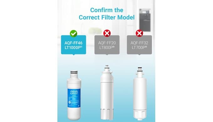 AQUA CREST LT1000PC Refrigerator Water Filter and Air Filter, 3 Combo thumbnail 3