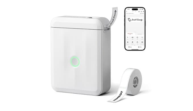 NIIMBOT D110 Mini Label Maker Machine with Tape for Home School, White thumbnail 1