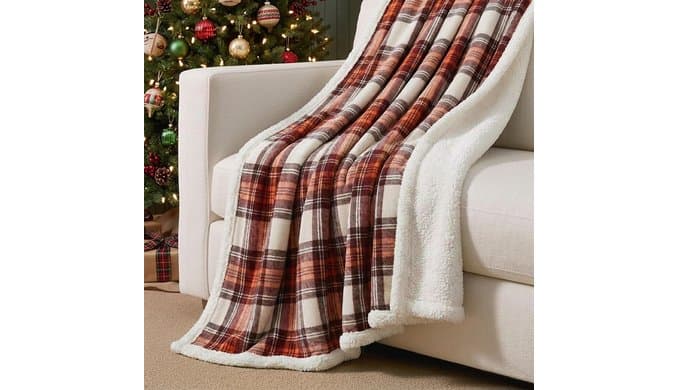 Eddie Bauer - Sherpa Reverse Throw Blanket for Bed or Couch, 50 x 60 thumbnail 2