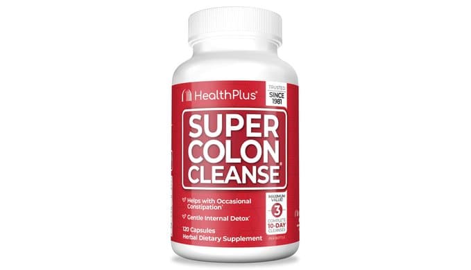 Health Plus Super Colon Cleanse Detox Capsules, 30 Day Supply, 120 Ct thumbnail 1