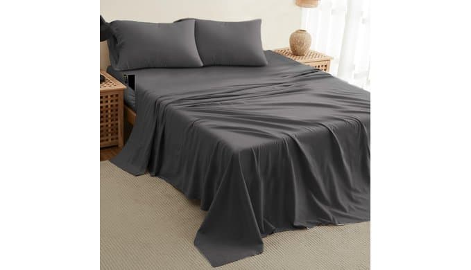 DREAMCARE King Size Sheets Set - King - Extra Deep - Gray thumbnail 2