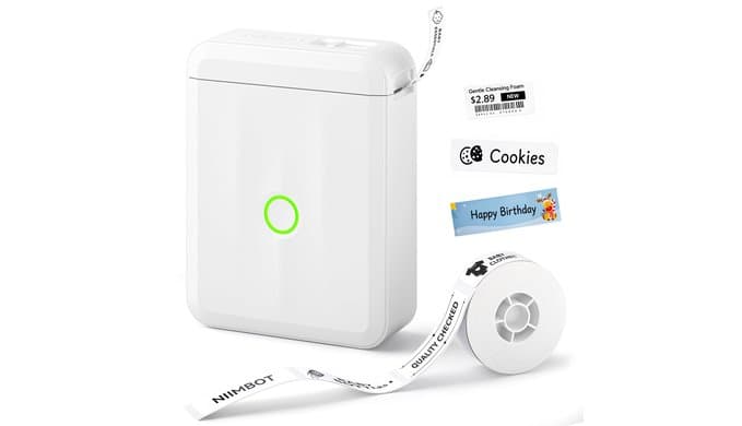 NIIMBOT D110 Bluetooth Label Maker Machine with 1Tape for Home Use, White thumbnail 1