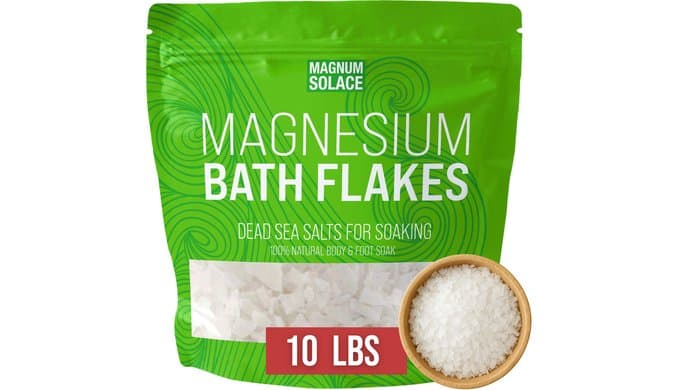 Magnesium Flakes for Bath - Magnesium Chloride Flakes - Dead Sea Salts for Soaking, 10 LBS thumbnail 1