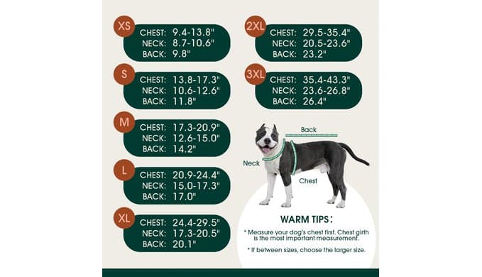 Kuoser Waterproof Dog Coat, Warm Reversible Dog Jacket with Leash Hole thumbnail 2