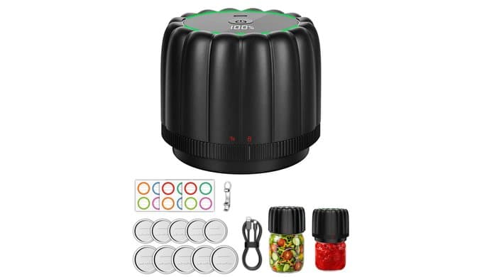 2026 Upgraded Electric Mason Jar Vacuum Sealer Kit for Food Storage thumbnail 1