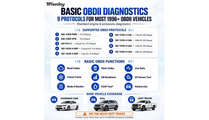 OBD2 Scanner,Bluetooth Car Code Reader for Engine AT ABS SRS thumbnail 4