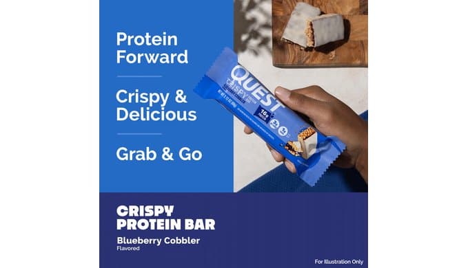 Quest Nutrition Crispy Blueberry Cobbler Protein Bar, 16g Protein, 12 Count thumbnail 5