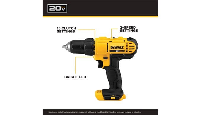 DEWALT 20V MAX Drill and Impact Driver (DCK240C2) thumbnail 3