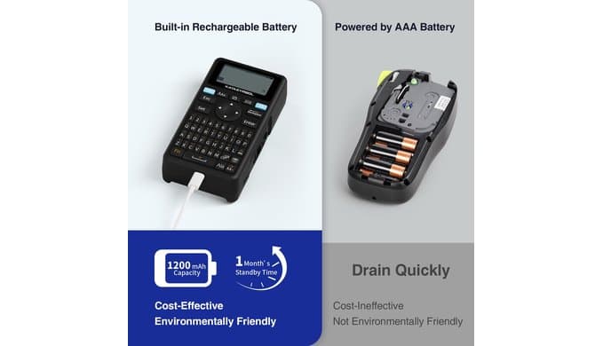 SUPVAN E11 Keyboard & Bluetooth Label Maker Machine with 4 Tapes thumbnail 3