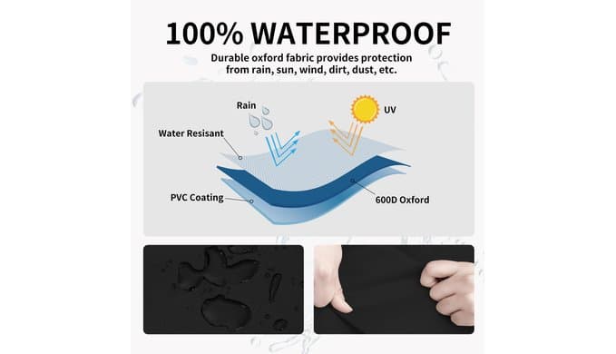 Easy-Going Waterproof Outdoor Swivel Chair Cover, 2 Pack-33Wx35Dx38.5H inch thumbnail 4