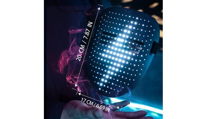 Led Mask Light up Mask Gesture Sensing, Kids Cool Toys Men Boys Gift thumbnail 4