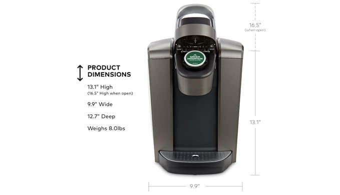 Keurig K-Elite Single Serve K-Cup Pod Coffee Maker, Brushed Slate thumbnail 2