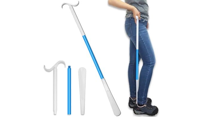 35.5 Inch Long Handled Shoe Horn, Dressing Stick, Sock Remover Aid Helper - Versatile, Adjustable Dressing Aid for Shoes, Socks, Shirts, Pants - Long Shoe Horn, Shoe Horn Long Handle for Seniors thumbnail 1