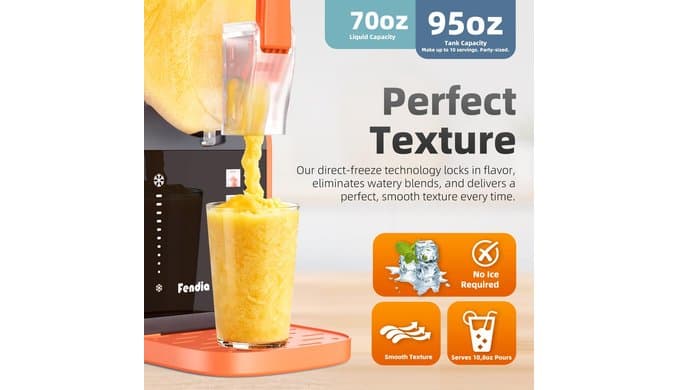 Max 95oz Slushie Machine with 6 Smart Presets, No Ice Needed Frozen Drink Maker for Home, Quick 30-Min Freeze for Slush, Margaritas, Smoothies, Ice Cream & More, Large Capacity Party Slushy Maker thumbnail 3