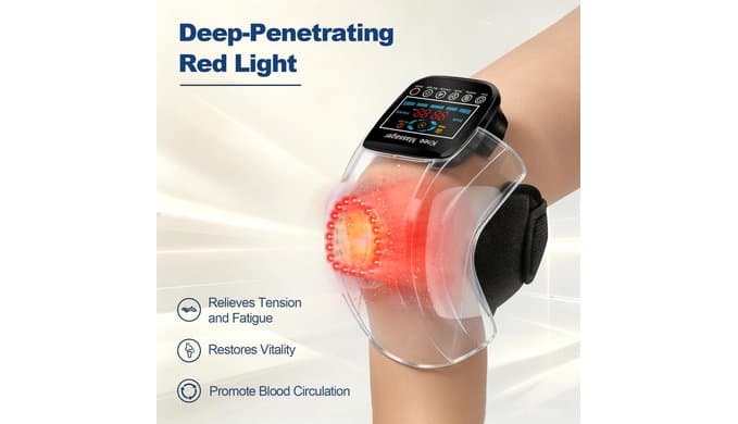 4 in 1 Knee Massager with Heat & Vibration, Red Light and 3D Massage thumbnail 4