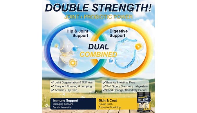 Hip and Joint Supplement for Dogs with Probiotics Glucosamine for Dog thumbnail 2