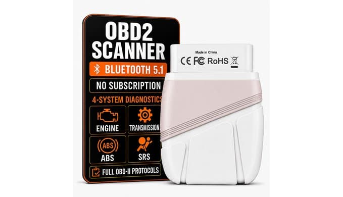 OBD2 Scanner,Bluetooth Car Code Reader for Engine AT ABS SRS thumbnail 1