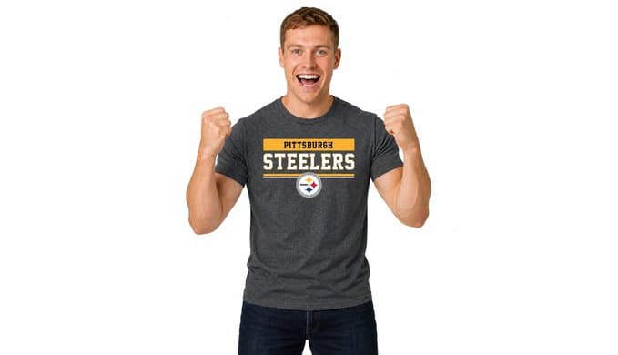 NFL Charcoal T-Shirt for Men and Women - Cotton Blend Tagless Tee thumbnail 1