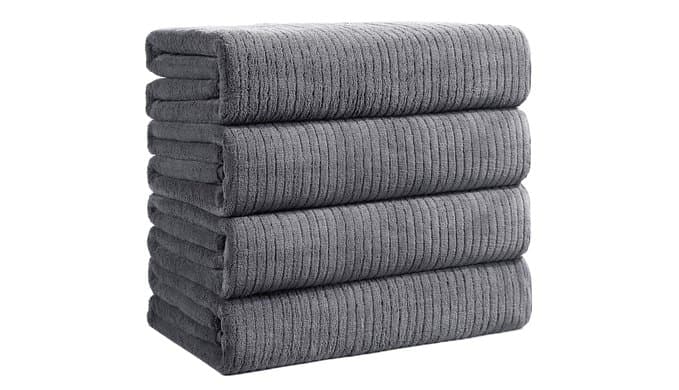 4 Pack Bath Towels Set 35 x 70in Extra Large, Ultra Soft Microfiber thumbnail 1