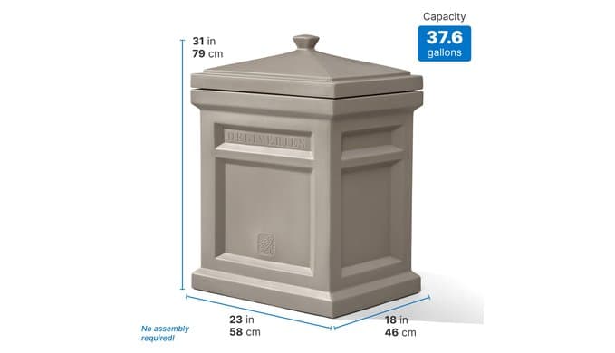 Step2 Express Parcel Delivery Box, Large Outdoor Package Bin with Lid, Weather-Resistant, Mocha thumbnail 3