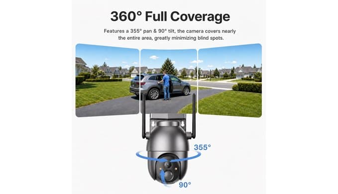 SEHMUA Security Cameras Wireless Outdoor Kit, No Monthly Fee, Local Storage thumbnail 5