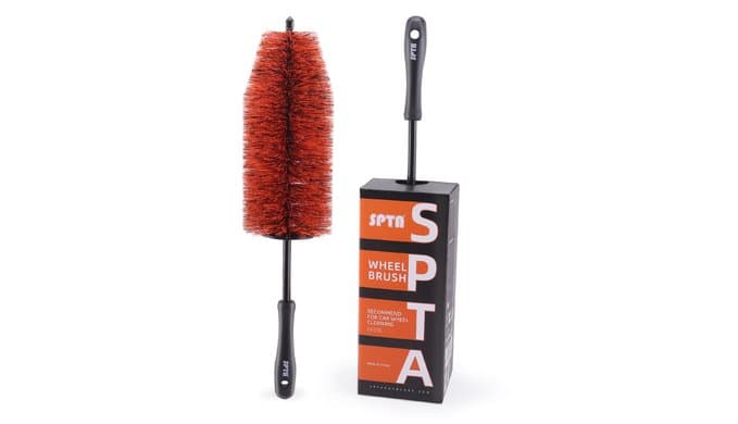 SPTA Car Wheel Cleaning Brush, Premium Detailing Wheel Brush for All Vehicle Types 17.7" Ultra-Soft and Scratch-Free Reusable Rim, Car Detailing Brush Tool for Rims & Tires for Deep Cleaning thumbnail 1